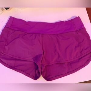 Lululemon purple speed up shorts